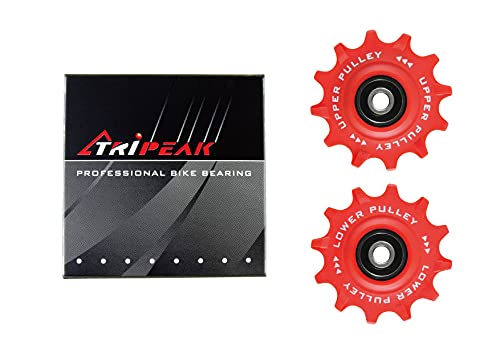 Tripeak 12T+12T Sram Oversized Ceramic/Steel Bearing Jockey Wheel Pulley Set For 10/11Speed Ospw Sram Red/Force/Rival Groupset Road Cyclocross Gravel Rear Derailleur #TOP1