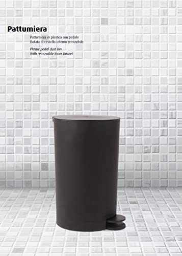 Papelera con pedal King Home cubo de basura de plastico blanco de 3 litros 4