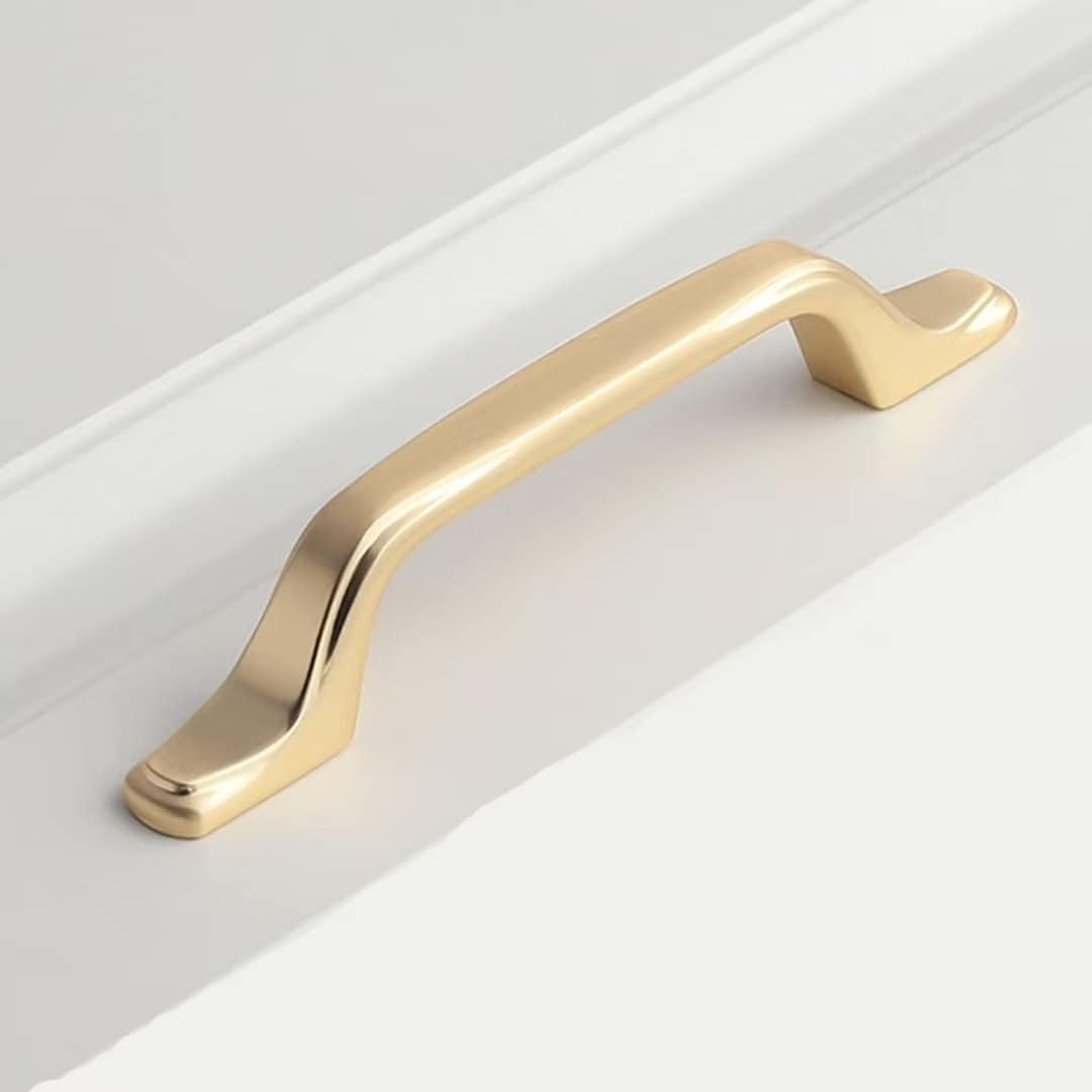 Vintage Ceramic Drawer Knobs,Cabinet Wardrobe Bow Pull Handles,10 Pack Door Cabinet Cupboard Pull Drawer Handles Wardrobe Pull Knobs Arched Furniture Handle Hardware Dresser Handles Drawer(Brushed Cop