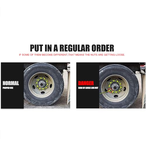 Image of Loose Wheel Nut Indicator for 33MM Lug Nuts,Green (Pack of 100)