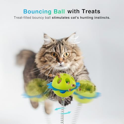 ALL FOR PAWS Interactive Cat Puzzle Feeder, Slow Feeder with Teaser Ball, Treat Maze Feeder & Brain Toy, Mentally Stimulating Enrichment Toy for Kittens & Indoor Cats by ALL FOR PAWS - Image 7