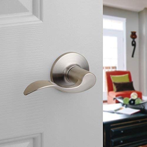 Dynasty Heritage Passage Door Lever For Hall And Closet Interior Keyless Door Handle Satin Nickel Contractor Pack (3 Pack) #TOP2