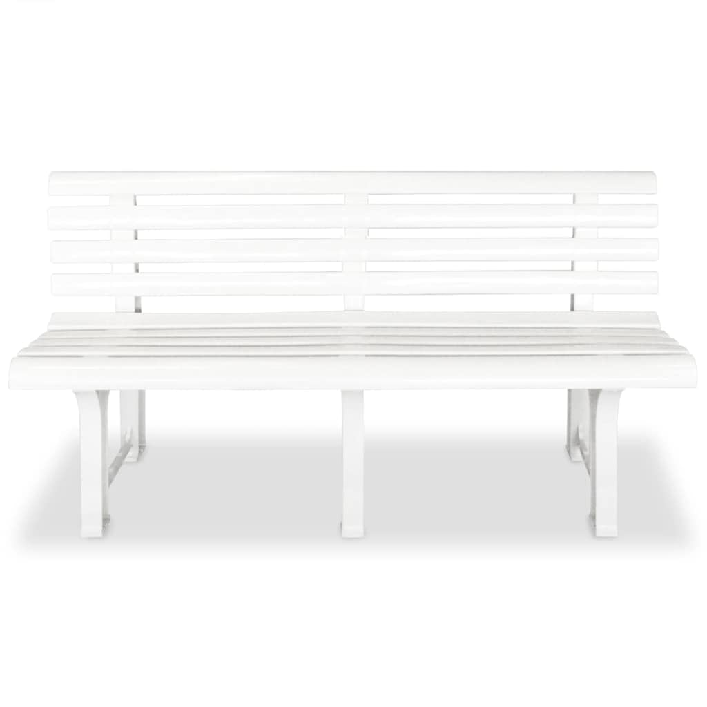 Hothingwell Banc De Jardin Plastique Blanc 145,5 cm
