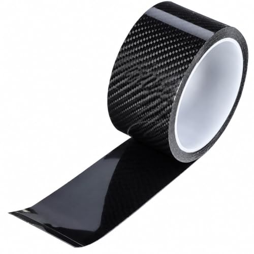 Carbon Fiber Door Sill Protector 7cm X 10m, Auto Entry Scuff Guard Self