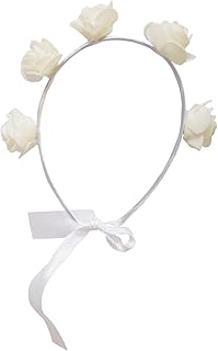 طوق شعر قابل للتعديل بتصميم زهور للبنات من دافني - بيج