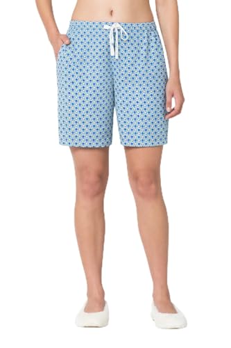 Image of Van Heusen Women's Cotton Lounge Shorts | Lightweight | Breathable Cotton | Relaxed fit | Printed | Comfortable Everyday Wear | Style 55501|Available in Pack of 1 & 2