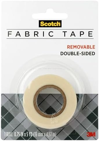 Scotch Removable Fabric Tape, 3/4 in x 180 in, 1/Pack, Removable and Double Sided (FTR-1-CFT)