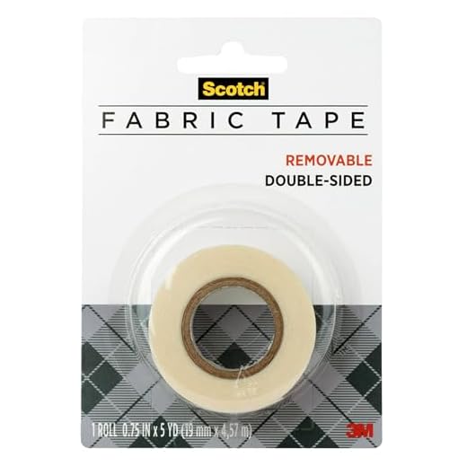 Scotch Removable Fabric Tape, 3/4 in x 180 in, 1/Pack, Removable and Double Sided (FTR-1-CFT)