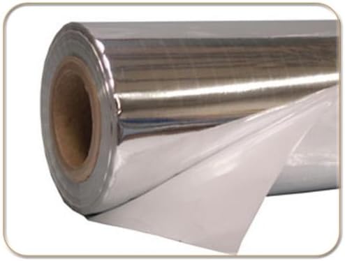 Grow1 Mylar Reflective Film on White 2mil 4ft x 100ft Roll for Indoor Grow Rooms and Tents