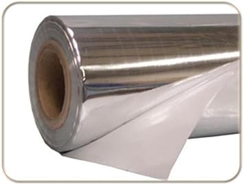 Grow1 Mylar Reflective Film on White 2mil 4ft x 100ft Roll for Indoor Grow Rooms and Tents