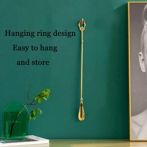 Lfdzsw Shoe Lifter Shoe Horn For Seniors Long Handle Classical Shoehorn Brass Retro Shoe Spoons Portable Shoe Helper Easy To Hang For Men Women (Size : Medium) #TOP2