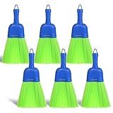 Afcabakila 6 Pcs Soft Bristle Broom, Poly Fiber Whisk Broom with Hang Hole, Handheld Brush for Indoor Outdoor Cleaning, Car, Porch, Floor, Room & Deck, Dust Dirt Remover, Compact, Easy Storage