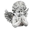 formano Büste Engel antik-grau 20 cm Kunststein Figur betend Trauer
