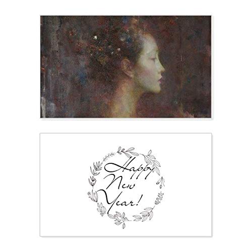 Tarjeta conmemorativa de Año Nuevo Portraits XJJ, el detalle con pintura al óleo perfecto