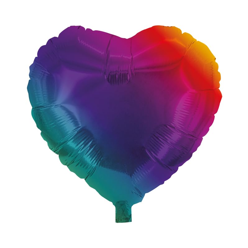Party Factory Globo de aluminio redondo con forma de corazón, 45 cm de diámetro, globo de helio, para cumpleaños, fiestas, fiestas temáticas