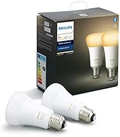 Philips Hue White Ambiance Smart Bulb Twin Pack LED [E27 Edison Screw] with Bluetooth 8.5W = 60W [Energy Class A +] ,...