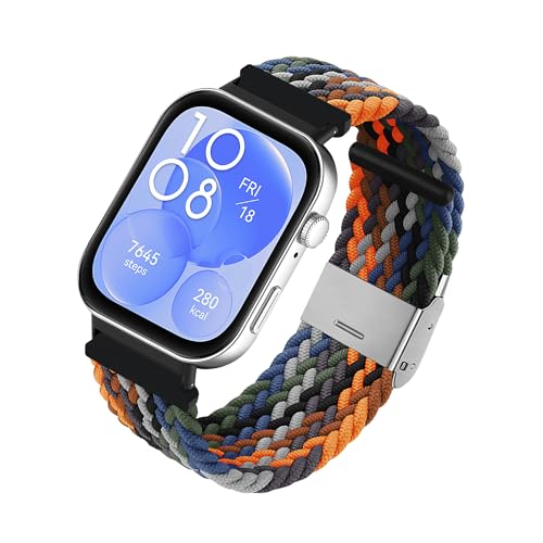 [LuFiYa] ���v�o���h For Huawei Watch Fit 5 Pro/4 Pro �p �ґg�o���h �i�C���� �X�|�[�c�x���g �t�@�[�E�F�C�E�H�b�`�L�k�� ������ �j���ʗp �T�C�Y���� �����x���gHuawei Watch Fit 5/4/3 �p 