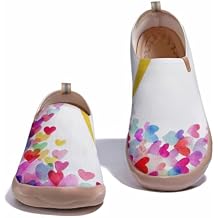 Womens Comfortable Art Painted Travel Shoes Slip On Lightweight Flats Sneakers Walking Casual Loafers
