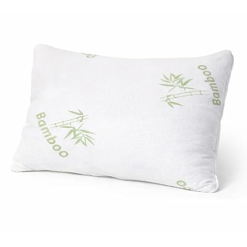 Quality Sleep Oreiller à Housse de Bambou 50x70 cm - Blanc
