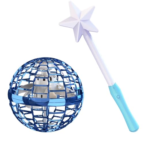 Image of ATHLERIA Blue Flying Orb Ball with Wand,Cosmic Globe Hover Boomerang Mini Drones for Kids,Cool Gadgets Christmas Birthday Gifts Toys for Boy Girl Teens 6 7 8 9 10+ Year Old