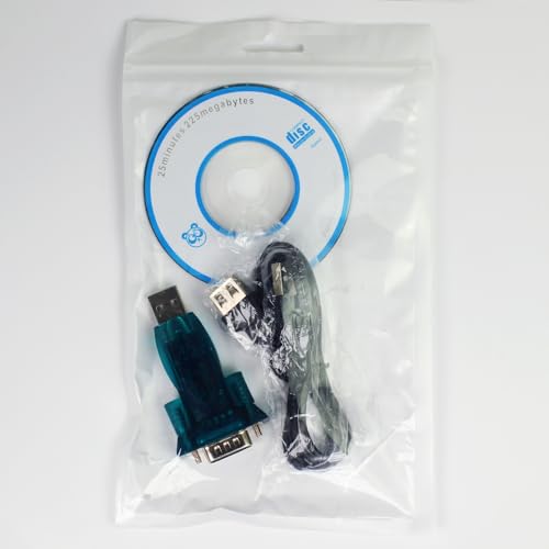 OcioDual Conversor Adaptador USB 2.0 a RS232 RS 232 DB9 Puerto Serie COM Serial DB9 Convertidor para Ordenador PC Windows 7 XP