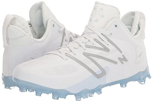 New Balance Men's Freezelx V4 Lacrosse Shoe, White/Black/Polar Blue, 12 Wide #TOP6