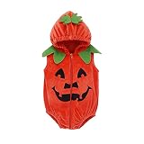 🥳 Disfraces halloween bebe de Calabaza ; Mezcla de 90% algodon ⭐ Mono / Pijama / Mameluco para Recien nacido para 0-3 3-6, 6-9, 9-12, 12-24 meses, 1 año, 2 años Niños Niñas