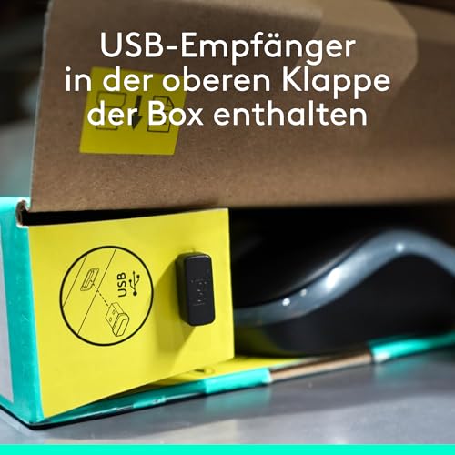 Logitech MK295 kabelloses Tastatur-Maus-Set mit SilentTouch-Technologie, Shortcut-Tasten, optischer Spurführung, Nano USB-Empfänger, verzögerungsfreier Drahtlosverbindung, QWERTZ layout - Schwarz