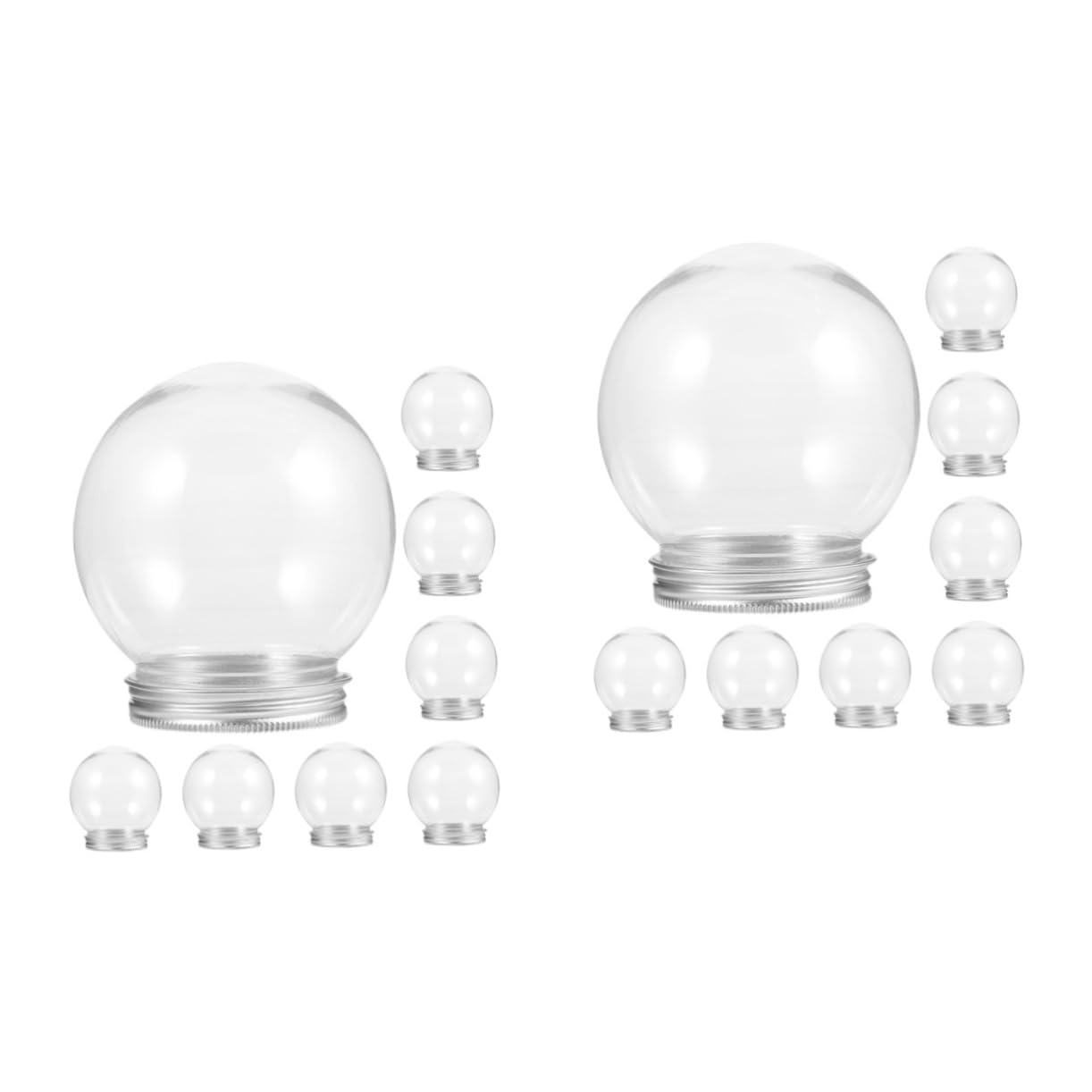 Botellas de plástico para Navidad PRETYZOOM, esferas rellenables transparentes para manualidades