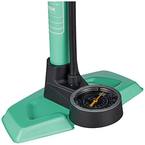 Serfas Fp-200 Af-T2 Bicycle High Pressure Air Pump, Floor Pump With Air Gauge, Presta And Schrader Road Bike, Mtb Cross Bike, Matte Mint, One Size #TOP2