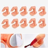 Fake Finger Praxis Modell,10 Stück Nagel Übungsfinger Kunststoff Fake Fingers Gelnägel Übungshand Wiederverwendbares Übungsmodel für Nail Art Anfänger, Liebhaber und Salonkünstler