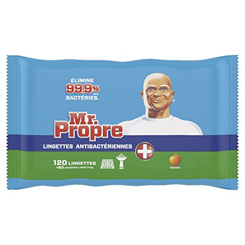 Mr. Propre Ultra Power Lingettes de Nettoyage Antibactériennes, Élimine 99,9 % Des Bactéries, x 60 LOT de 4