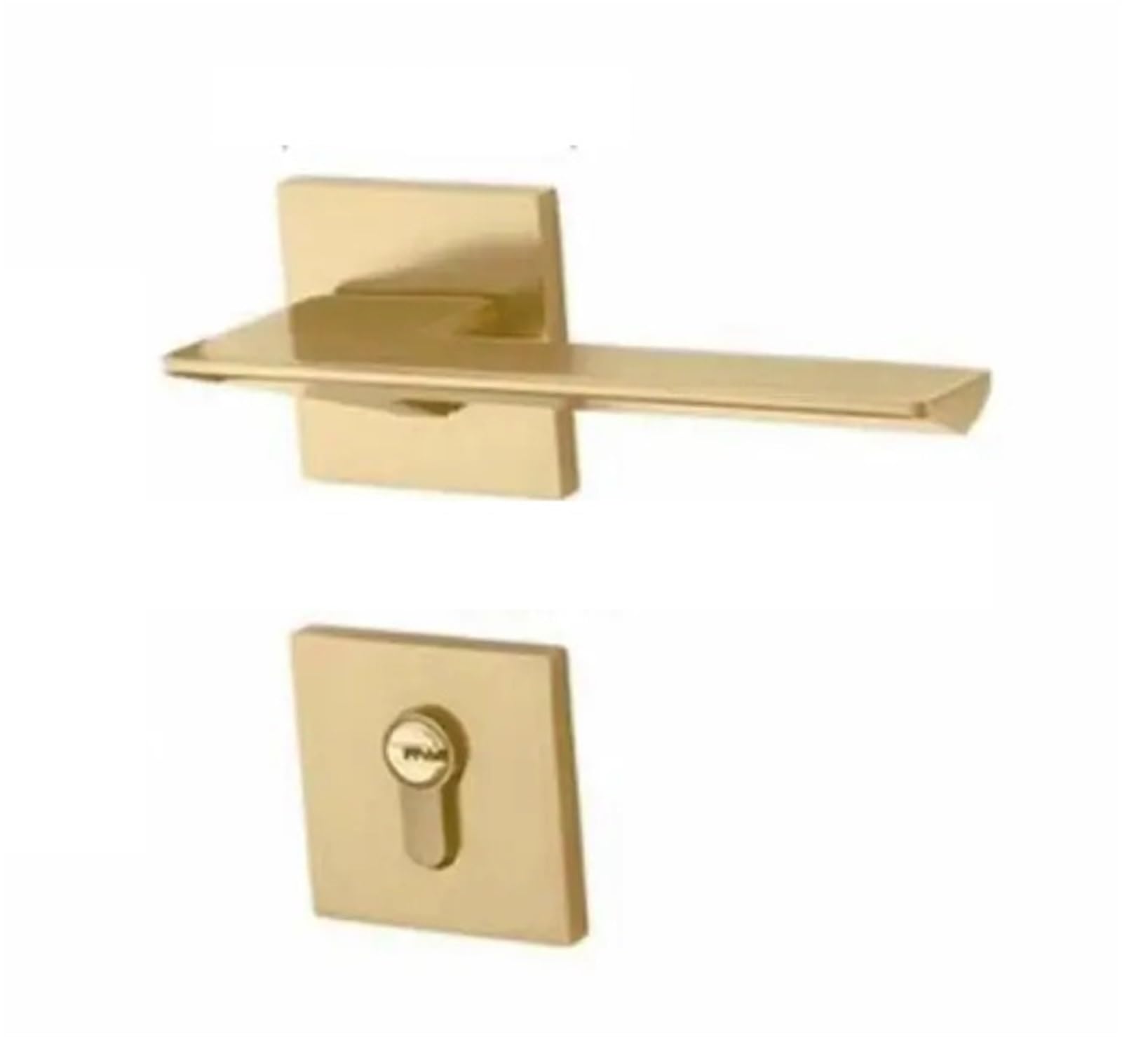 Pswbkvdblp Drawing Gold Brushed Gold Bedroom Household Door Zinc Alloy Split Handle Lock 1Pcs