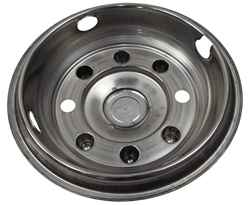 Xiuhua 19.5 Inch 8 Lugs Stainless Steel Wheel Simulators 22Mm Studs For 19-21 Chevy Gmc C4500 C5500 C6500 04-21 Ford F650 04-21 Hino 258 90-21 International 4300 4600 4700 Wheel #28680#50180 #TOP2