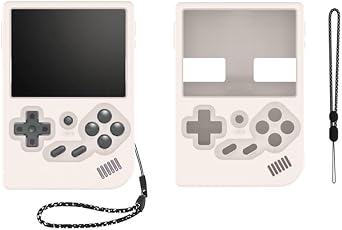 Silicone Case Cover for ANBERNIC RG35XX, Protective Sleeve RG35XX Game Console Case Drop-Proof Protection Simple Solid Cover White