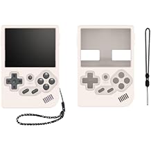 Silicone Case Cover for ANBERNIC RG35XX, Protective Sleeve RG35XX Game Console Case Drop-Proof Protection Simple Solid Cover White