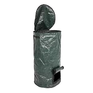 Environmental Compost Bag Homemade Waste Disposal Bag Garden Waste Bin Reusable Garden Compost Bins Kitchen Organic Ferment Compost Bag for Kitchen Yard Garden (15Gallon)