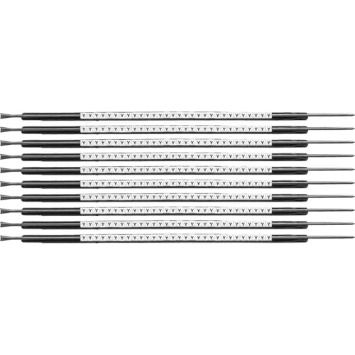 Brady SCN05-Y Black on White, Wire Marker Clip Sleeves (50 Clips)