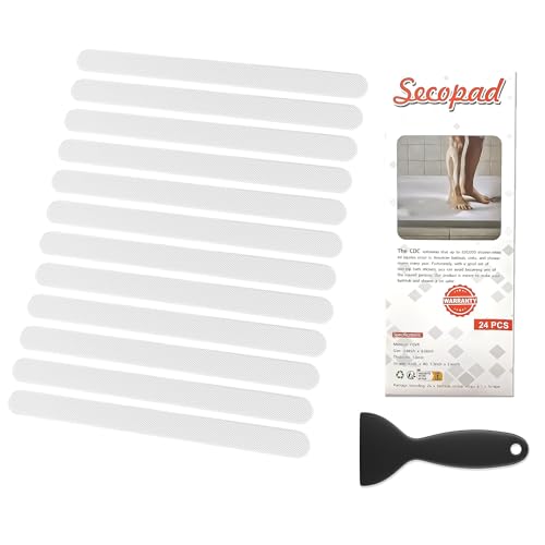 Secopad 24 Stück Transparente Anti-Rutsch Aufkleber, Selbstklebend...