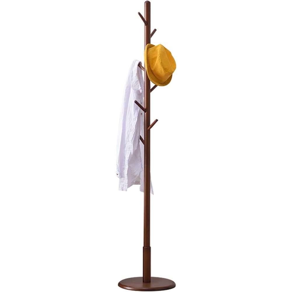 Garderobenständer Aus Holz | 8 Haken, Höhenverstellbar (100–175 Cm) | Freistehend Für Flur & Büro