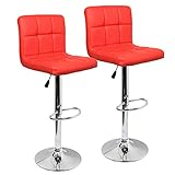 - Hochwertige Materialien: Der Hocker ist aus hochwertigem Kunstleder gefertigt und mit dickem und bequemem Schwamm gefüllt. Einstellbare Gasfeder kann die Sitzhöhe anpassen. Hoher Rücken (36 cm) bietet eine solide und weiche Unterstützung.