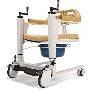 Medische patiëntlift rolstoel verpleeghulp nachtkastje met 180° gedeelde stoel draagbare stalen transportrolstoel