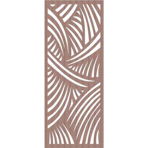 Image of 35 3 /8 inchW x 89 3 /8 inchH x 3 /8 inchT Chester Decorative Fretwork Wood Wall Panels, Walnut