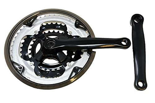 Image of Hard To Find Bike Parts 28/38/48 Triple MTB Steel Chainwheel Set Crank 170mm Shimano Compatible Black