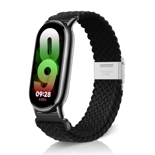 [AiMaoo] �o���h Xiaomi Smart Band 10/9/8 �Ή� �������x���g �ւ��x���g�e���i�C������ �ґg�X�g���b�v ���߉\ �����p�X�g���b�v �E���֗� �y�� �_�炩�� mi band 10/9/8 �p (�u���b�N)
