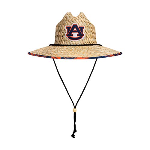 Image of FOCO Men's NCAA College Team Logo Floral Straw Sun Hat