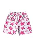 GORGLITTER Boys' Drip Shorts Star Graphic Elastic Waist Summer Beach Boho Straight Leg Shorts Pink 9 Years