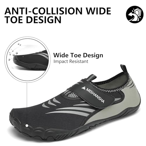 Image of Mishansha Womens Mens Water Swim Shoes Wide Toe Box Barefoot Shoes US Size 5.5-13.5 Women / 3-11.5 Men
