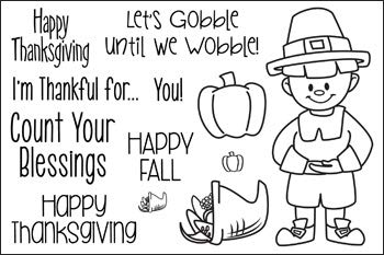 Thanksgiving Stamps For Card-Making And Scrapbooking Supplies By The Stamps Of Life - Pilgrimboy2Stamp #TOP6