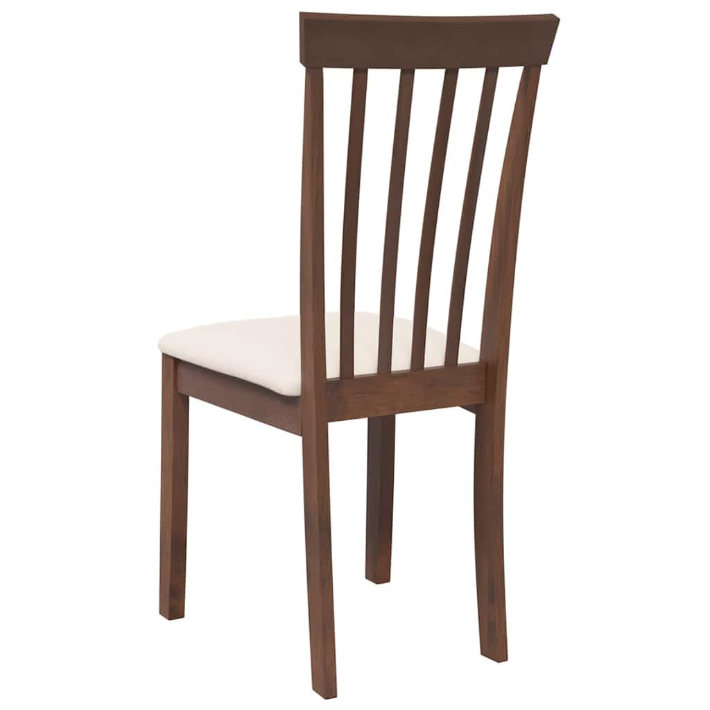 vidaXL Sedie da Pranzo con Cuscini 2pz Marrone Legno Massello di Hevea, sedia da pranzo, sedia da cucina, sedile da pranzo, sedia, sedia da soggiorno